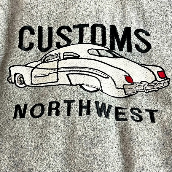 SKOOKUMS Varsity Jacket Custom Cars Wool & Leather Sz L Men’s Vintage Cars - Picture 3 of 7